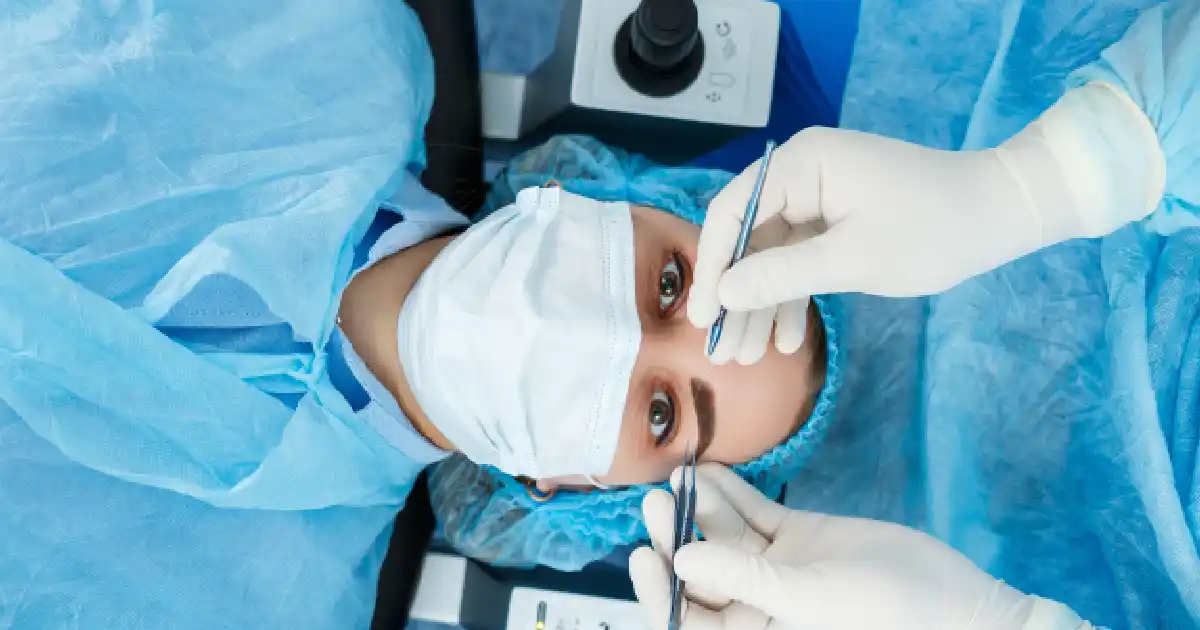 A woman takes LASIK vs Lenticular Extraction in London, ON